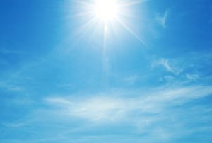 Sun Shining Blue Sky